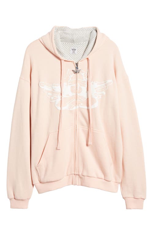 Shop Boys Lie Greetings Harley Zip-up Graphic Hoodie In Pink