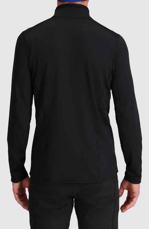 Shop Outdoor Research Vigor Half Zip Fleece Pullover In Black