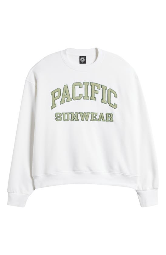 Shop Pacsun Arch Logo Graphic Sweatshirt In Bright White