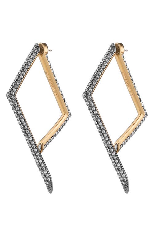 DEMARSON Yana Pavé Crystal Earrings in Hema Pave Crystals/Gold