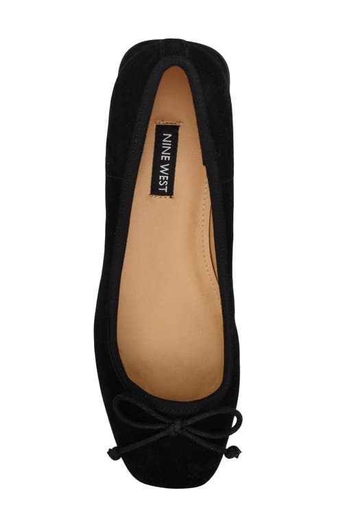 Nine West Saruh Womens Bow Leather Pumps In Black