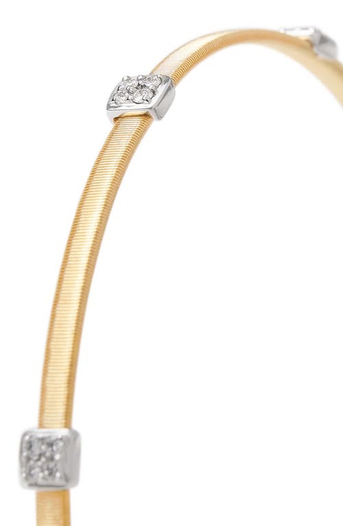 Shop Marco Bicego Masai Small Station Diamond Bracelet In 18k Yellow Gold