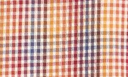 Shop Percival Agora Clerk Plaid Button-up Shirt In Orange Multi Check