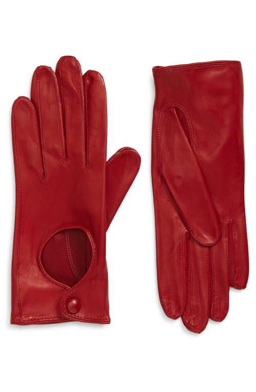 Leather Driving Gloves in Wine