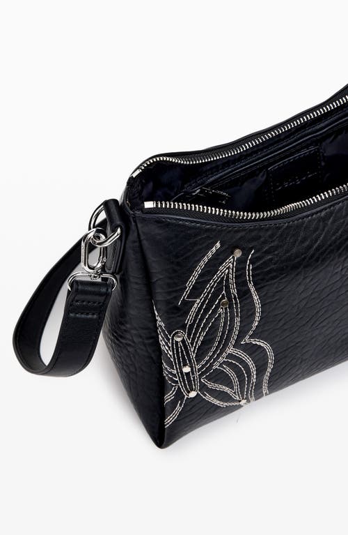 Shop Desigual Goodall Faux Leather Shoulder Bag In Black