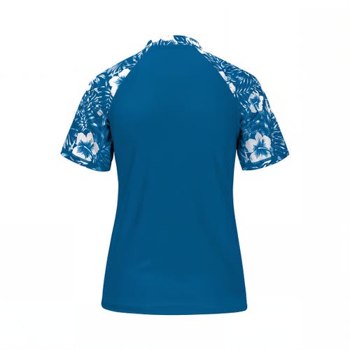 Uv Skinz Short Sleeve V-neck Sun & Swim Shirt In Mykonos Paradise