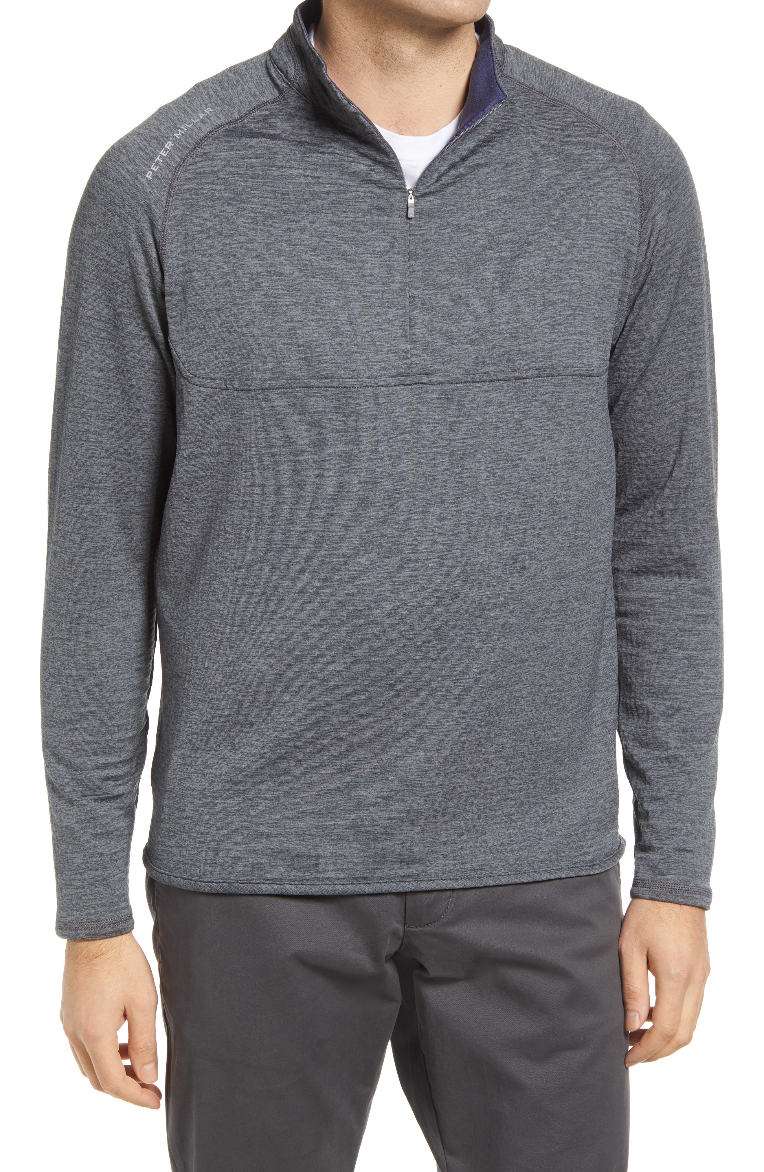 light grey quarter zip