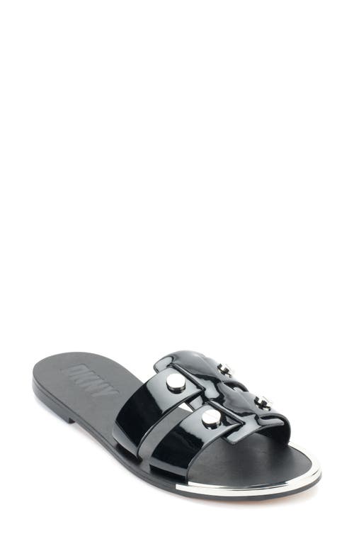 DKNY Glynn Studded Slide Sandal Black at Nordstrom