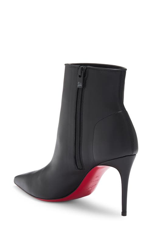 Shop Christian Louboutin Sporty Kate Pointed Toe Bootie In B439 Black/lin Black