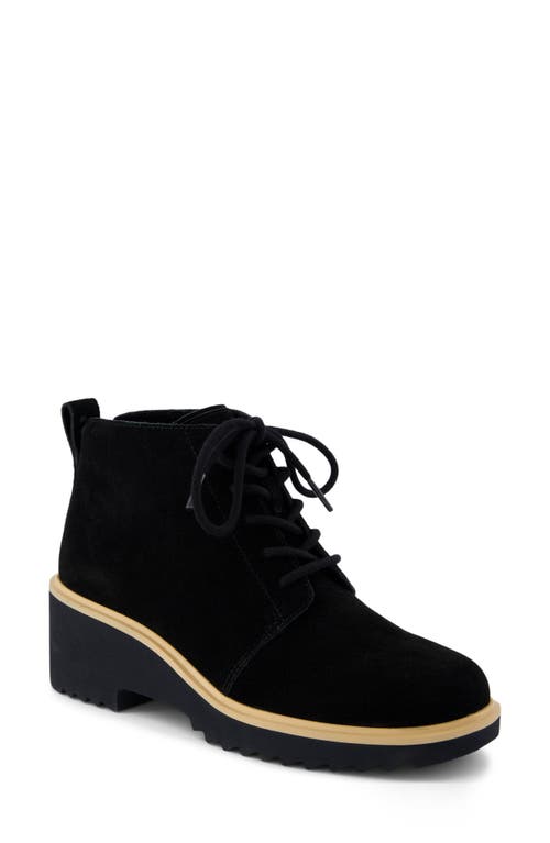 Shop Toms Maude Lace-up Wedge Bootie In Black