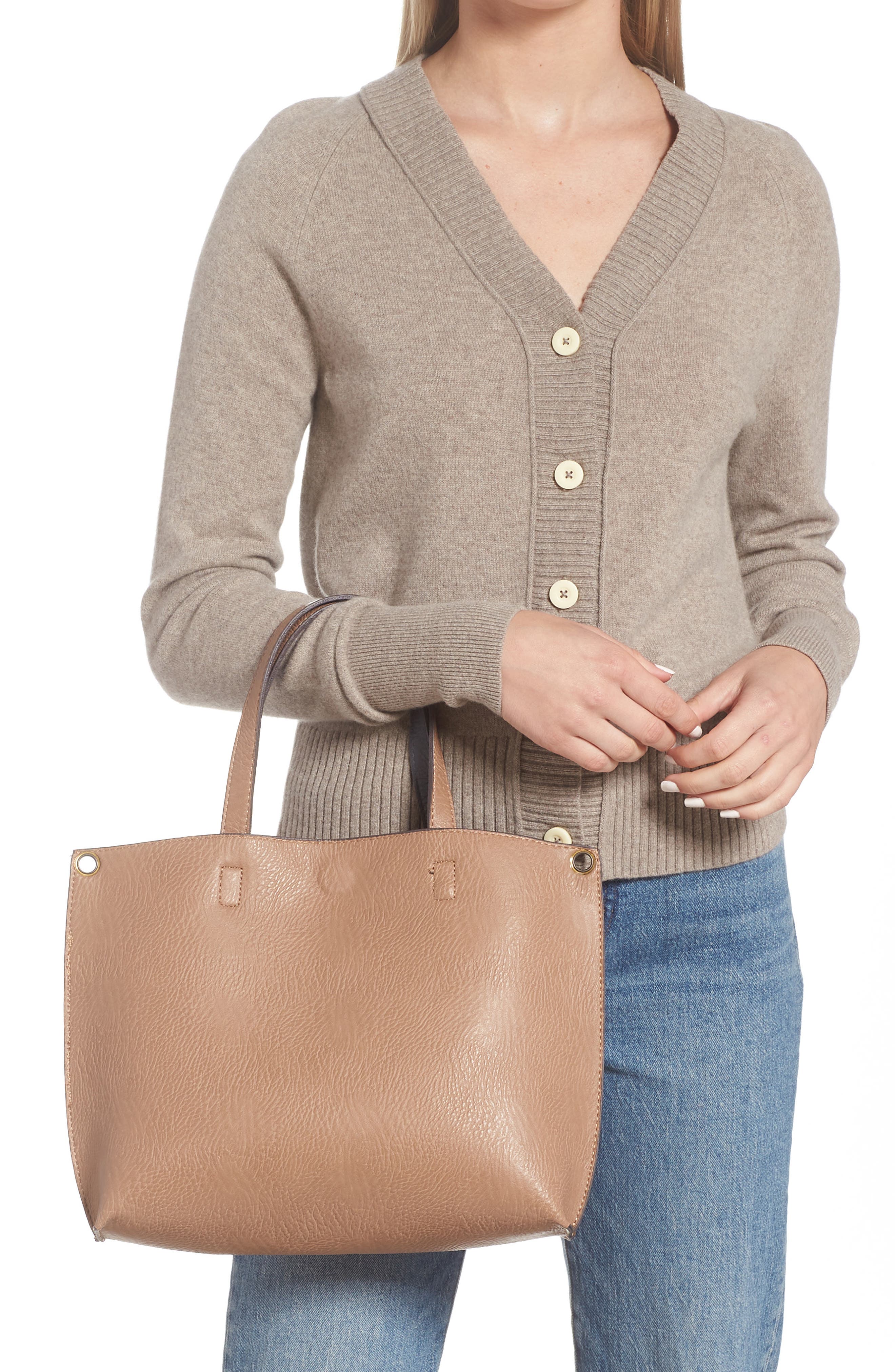 leather reversible tote