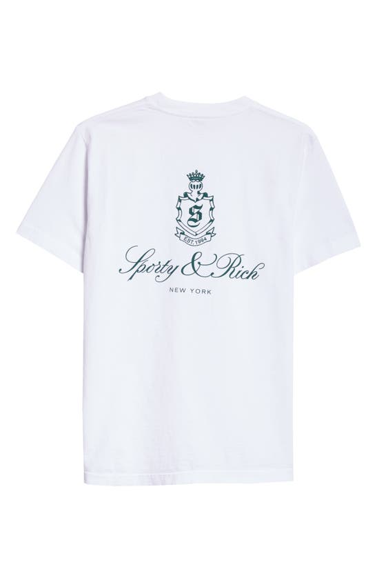 Shop Sporty And Rich Sporty & Rich Vendome Be Nice Cotton Graphic T-shirt In White