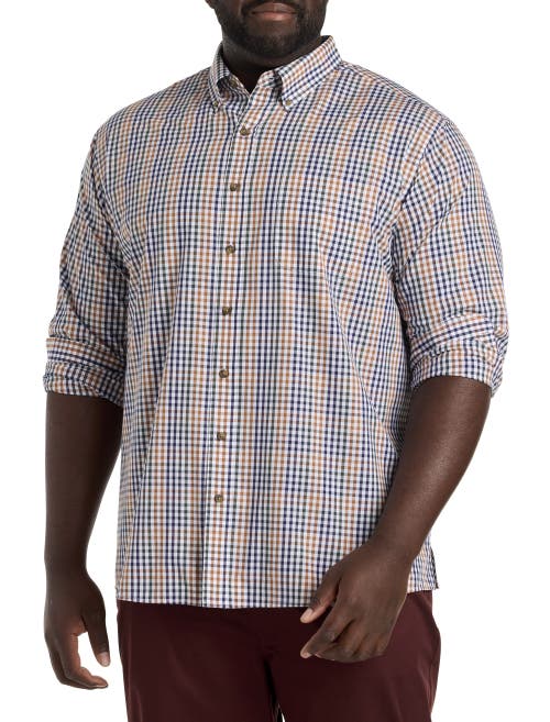 Shop Harbor Bay By Dxl Easy-care Check Sport Shirt In Blue Multi