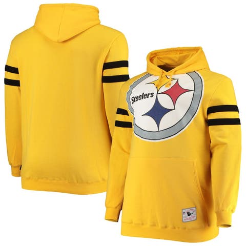 Men's Black/Gold Pittsburgh Steelers Big & Tall Pullover Hoodie 