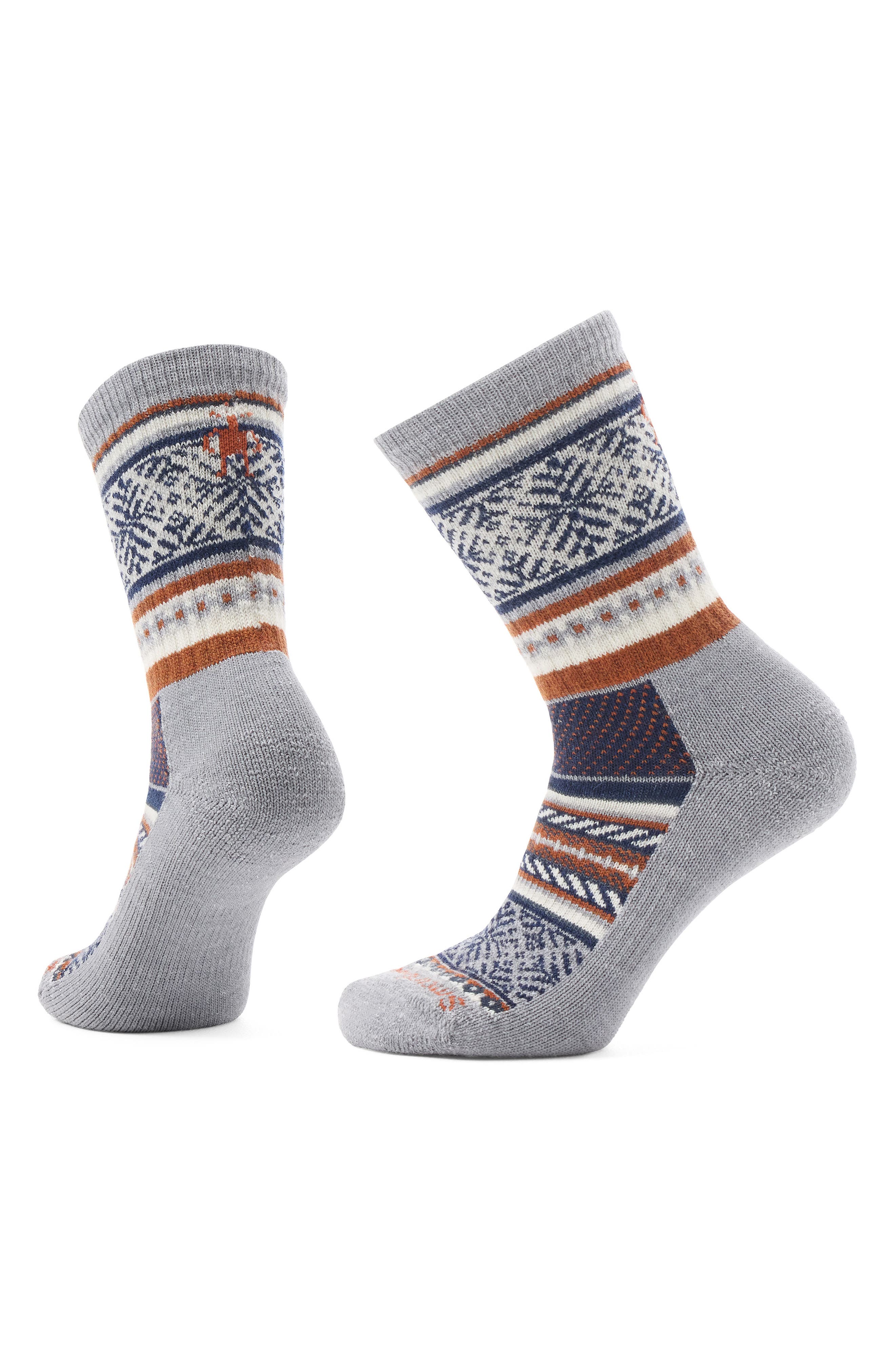 Smartwool Everyday Fair Isle Wool Blend Crew Socks in Light Gray Cover