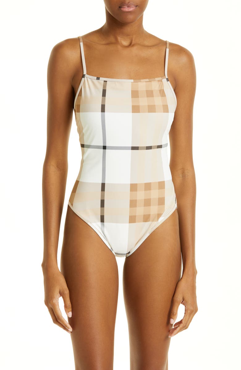 Burberry Delia Check One-Piece Swimsuit | Nordstrom