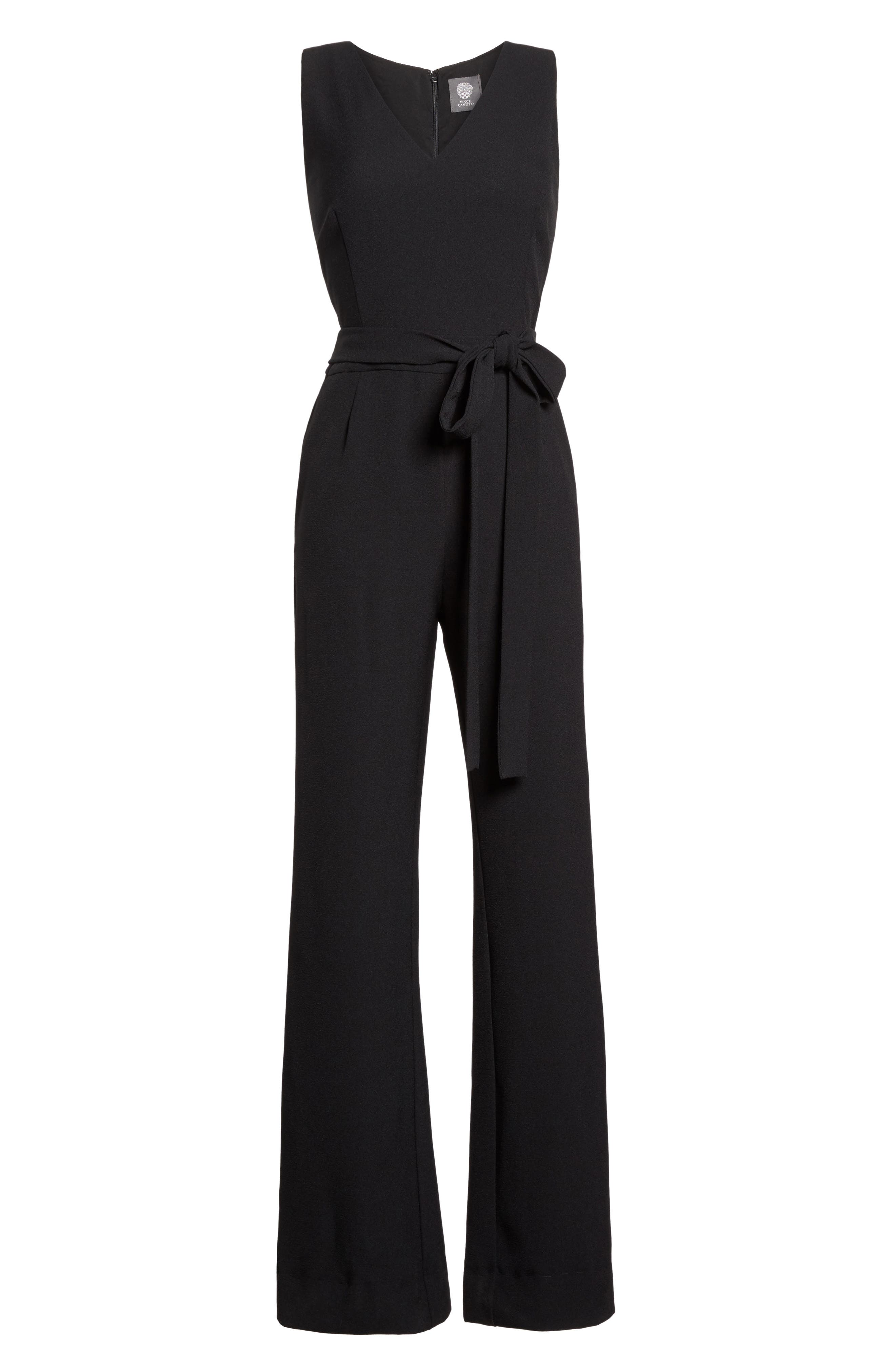 vince camuto tie front wide leg jumpsuit