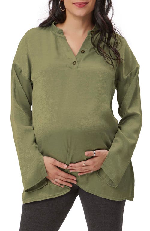 Suzie Long Sleeve Maternity Top in Olive
