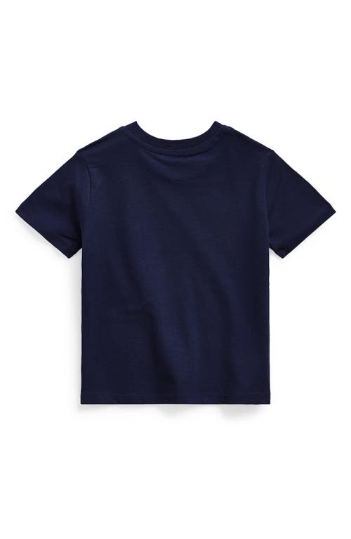 Shop Ralph Lauren Crewneck Jersey T-shirt In Cruise Navy