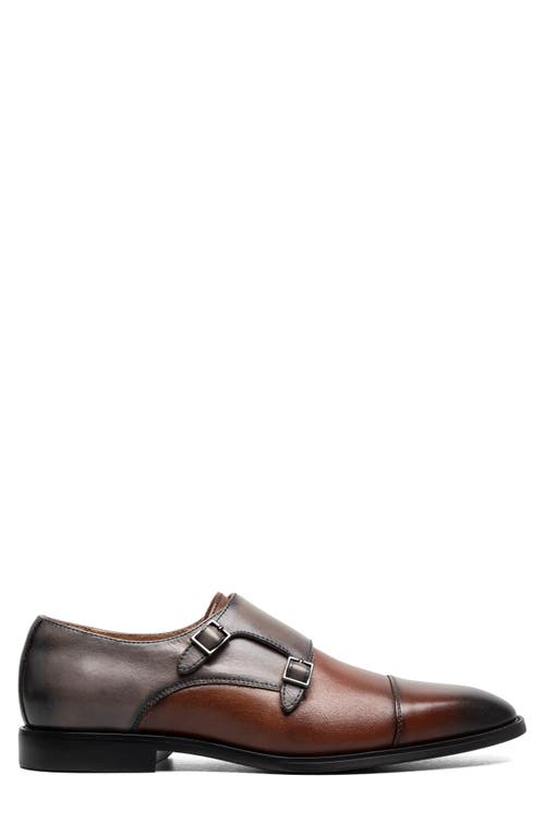 Stacy Adams Raythorne Double Monk Strap Shoe In Brown/gray