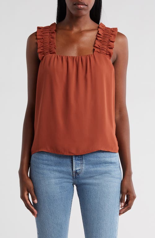 Shop Melrose And Market Stretch Strap Tank In Rust Sequoia