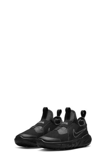 Nike Flex Runner 2 Slip-on Running Shoe In Black/pewter Anthracite/blue