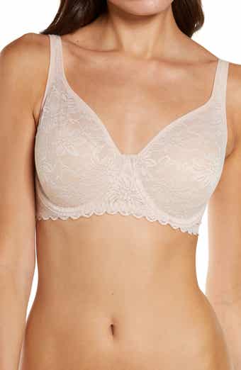 Buy Wacoal Halo Lace Non-Padded Wired 3/4Th Cup Lace Everyday Comfort Bra -  Black online