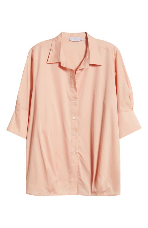 HARSHMAN HARSHMAN BERNADINA ELBOW SLEEVE COTTON BUTTON-UP SHIRT