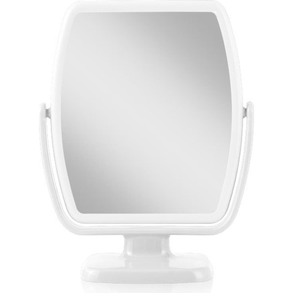 Zadro Geo Makeup Mirror With Magnification In White