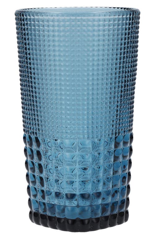 Fortessa Jupiter Set Of 6 Gold Rim Collins Glasses In Cornflower Blue