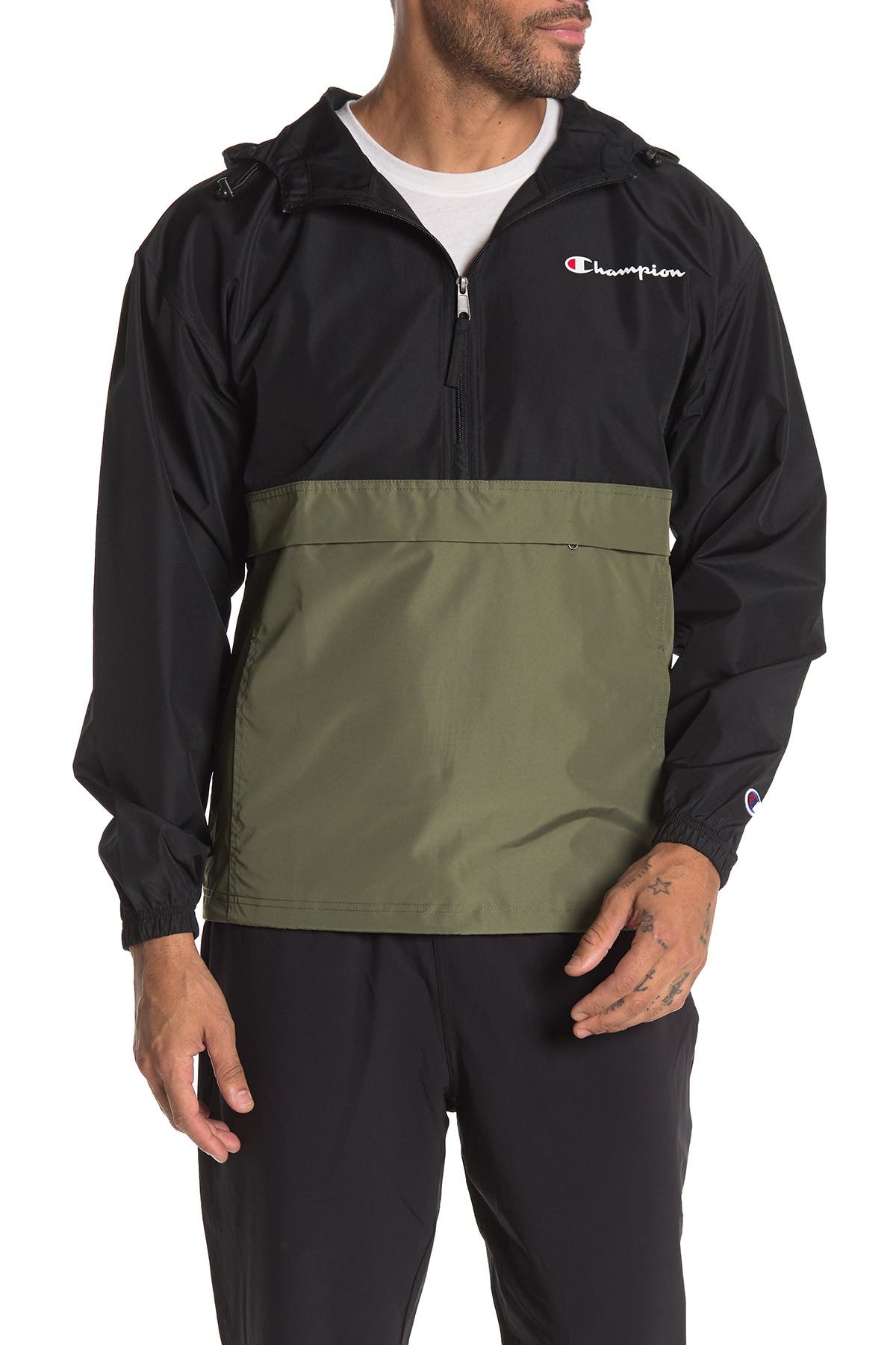 champion packable colorblocked jacket