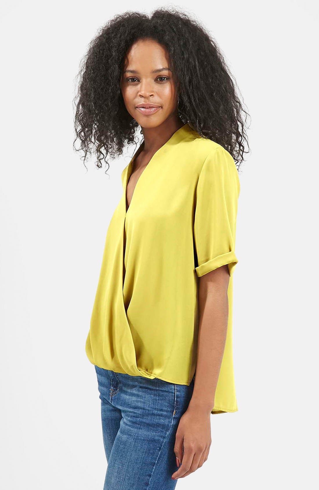 Drape Front Chiffon Blouse Nordstrom
