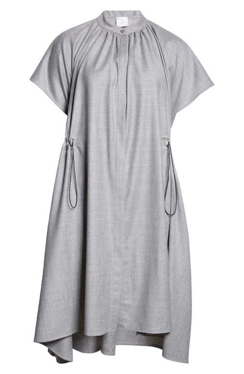 Shop Eleventy Wool Blend Trapeze Dress In Grey