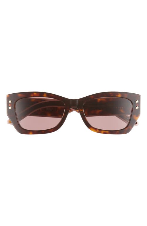 Dior 'pacific S2u 53mm Square Sunglasses In Dark Havana/bordeaux