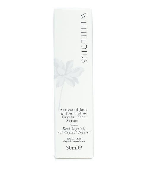 White Lotus Beauty Activated Jade And Tourmaline Crystal Face Serum In White
