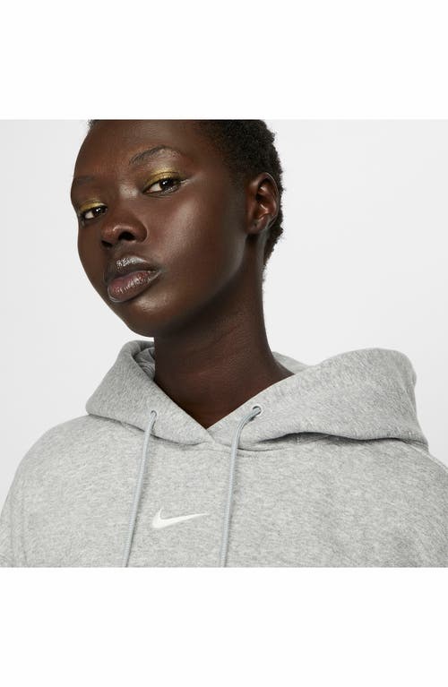 Nike Women's  Sportswear Phoenix Fleece Oversized Pullover Hoodie In Dk Grey Heather/sail