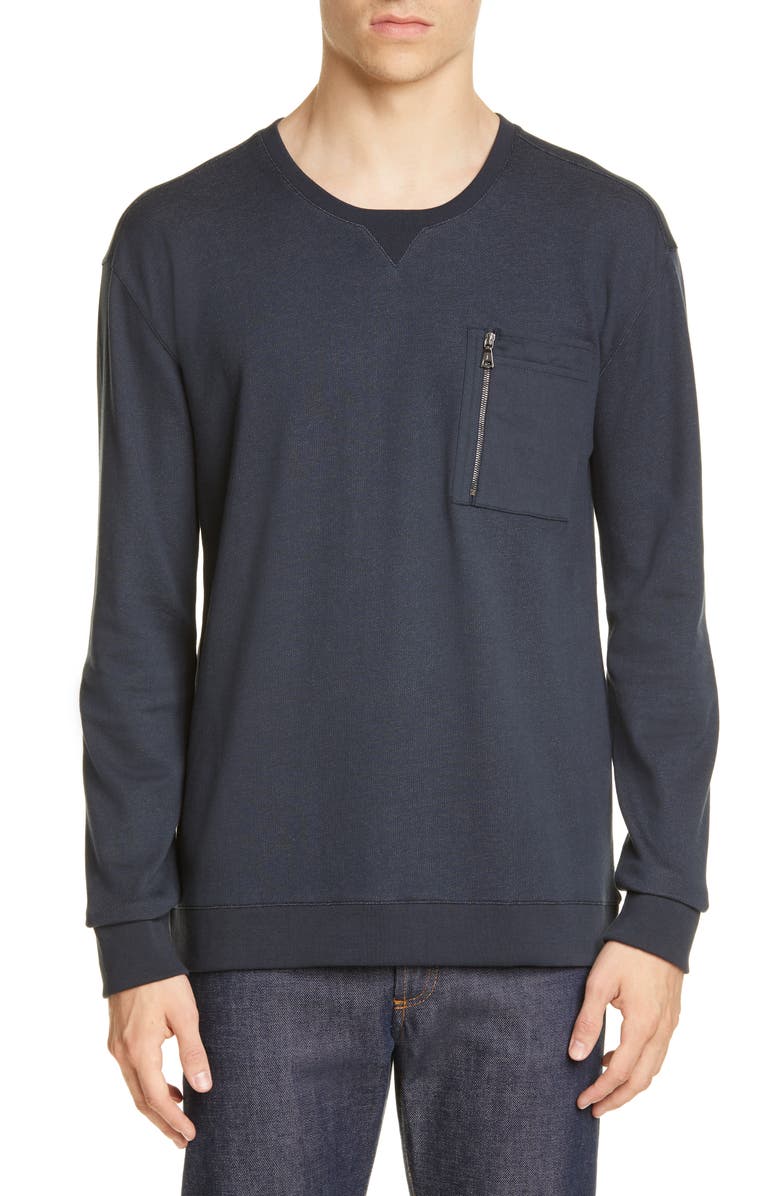 John Varvatos Zip Pocket Crewneck Sweatshirt | Nordstrom adidas | Zip Pocket Crew Neck Sweatshirt | Nordstrom Rack