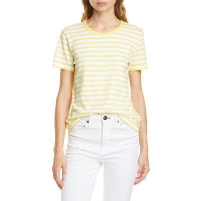 La Ligne Regular Stripe Cotton Tee, White