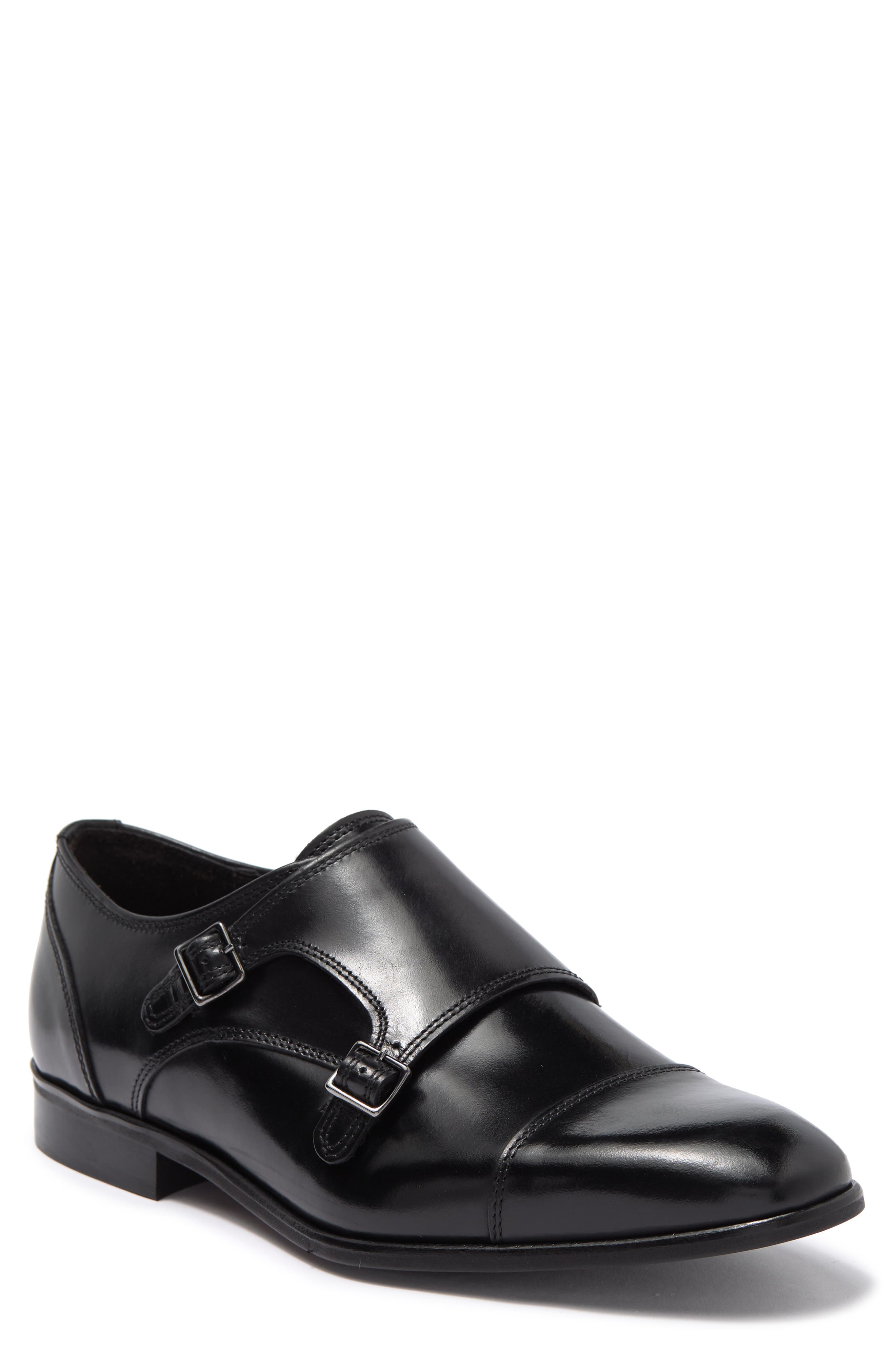 Bruno Magli Men's Dali Leather Dual-Strap Monk Shoes - Black - Size 9
