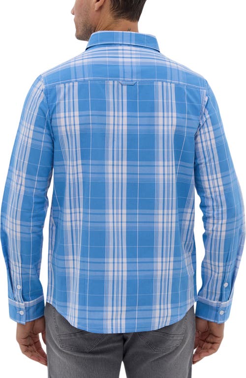 Shop Bench . Zimma Check Cotton Button-up Shirt In Blue White