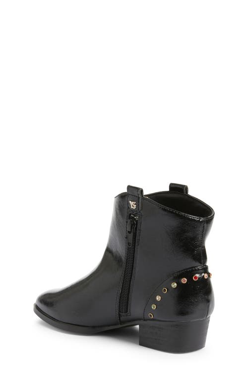 Shop Yosi Samra Kids' Miss Dallas Gem Western Boot In Black