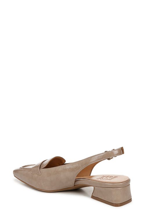 Naturalizer Garner Womens Faux Leather Ankle Strap Slingback Heels In Gold