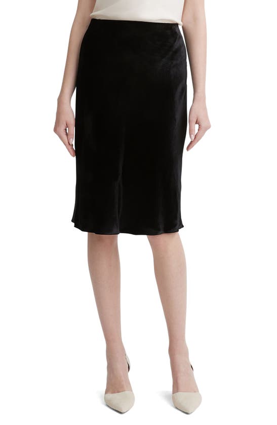 Vince Short Silk-blend Slip Skirt In Black