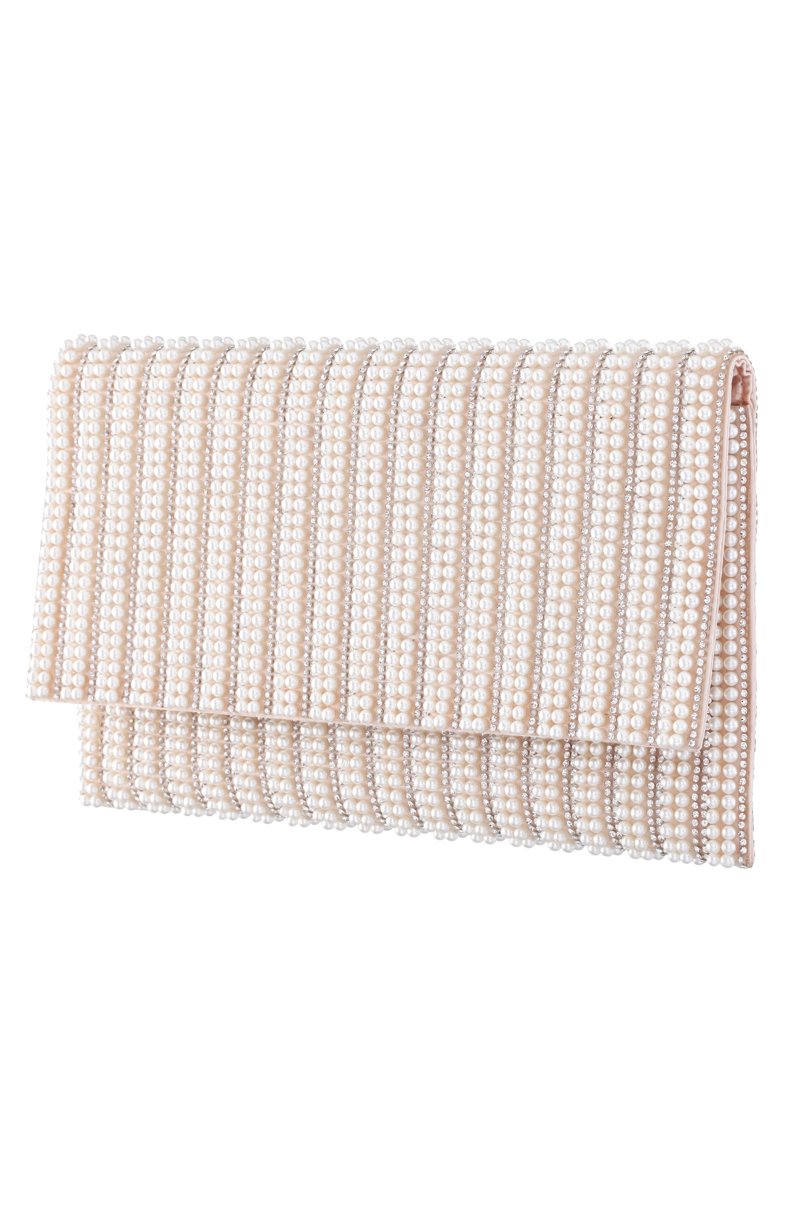 Nialah Oval Clutch Pearl main image 1