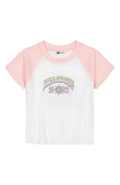 Shop Billabong Kids' 1973 Magic Colorblock Cotton Graphic T-shirt In Salt And Crystal