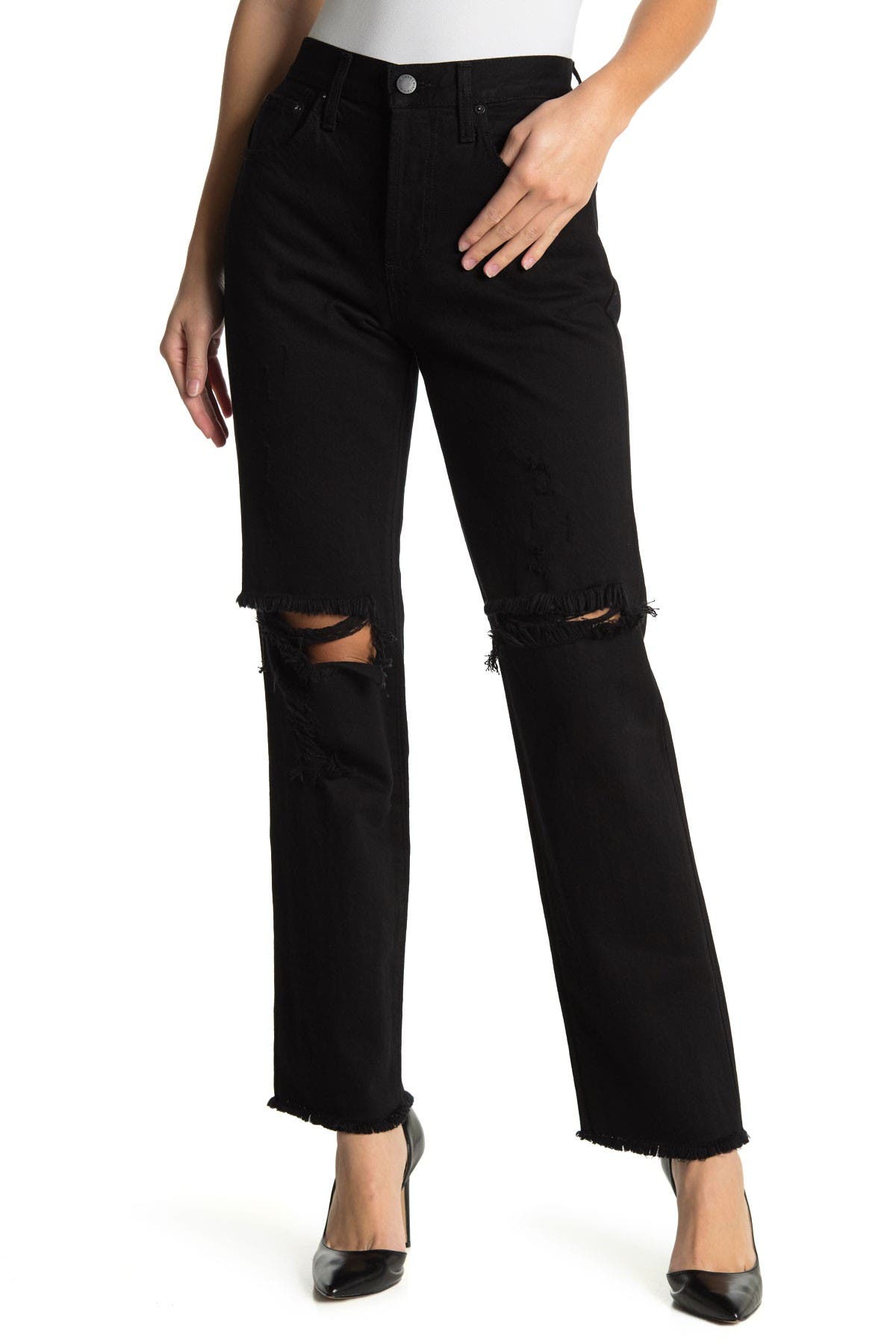 alice and olivia ripped jeans
