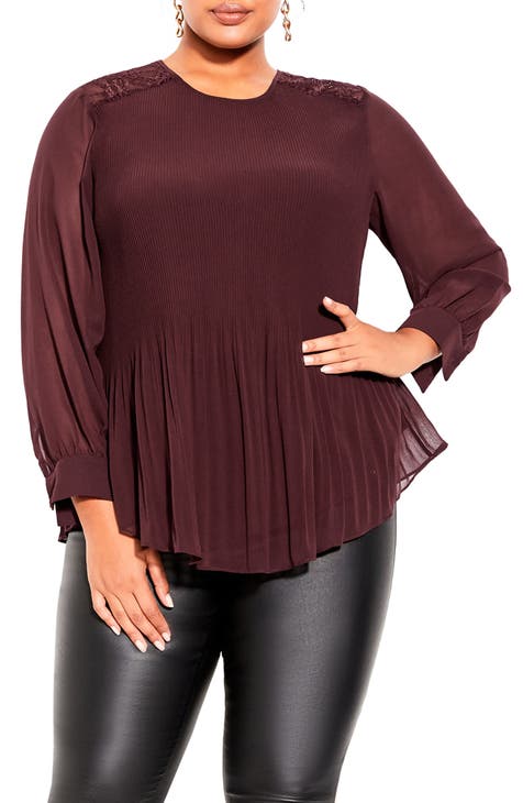 Burgundy Plus-Size Tops for Women | Nordstrom