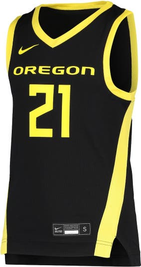 Nike Men's Nike #21 Black Oregon Ducks Team Replica Basketball Jersey