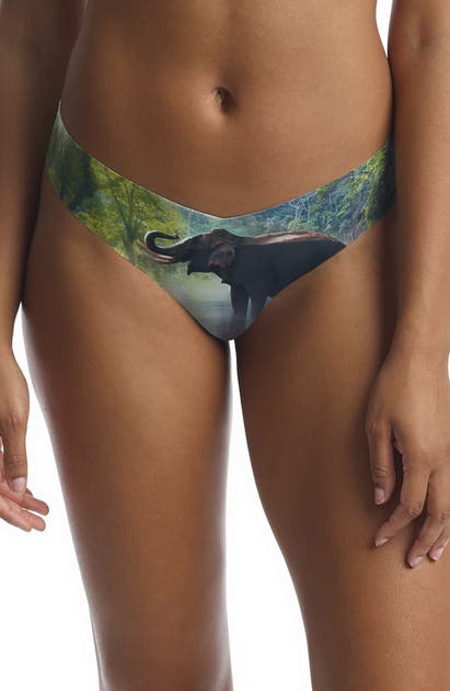 Commando Print Thong In Photo-op African Elephant