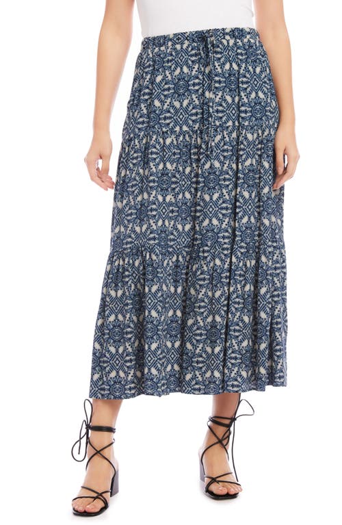 Karen Kane Tiered Midi Skirt in Print